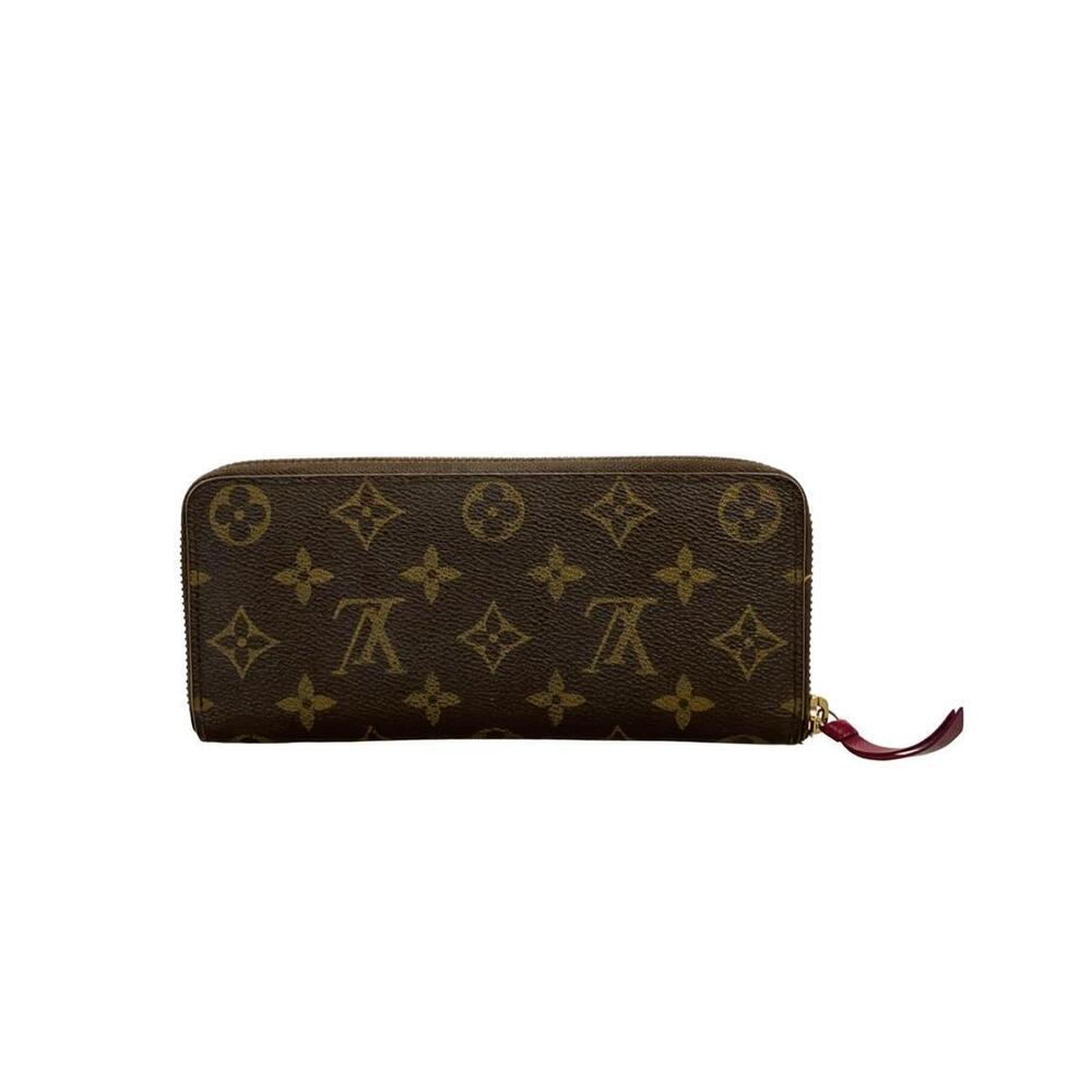 Louis Vuitton Round Zipper Long Wallet Monogram Portefeuille Clemence